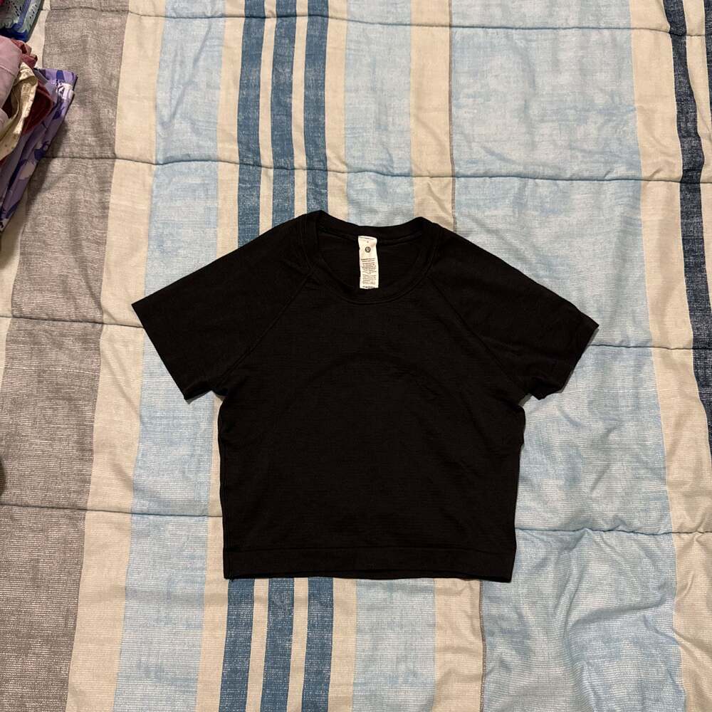 Lululemon Swiftly Tech Cropped Short-Sleeve Shirt 2.0 Black
